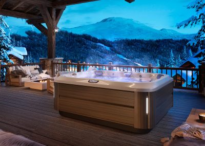 Jacuzzi minipiscina in inverno
